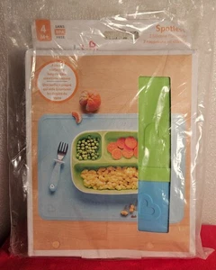 MUNCHKIN 4 M+ zwei Silikon Tischsets blau und grün BPA frei "eBay Best Price" - Bild 1 von 2