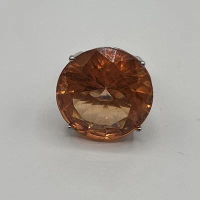 Anillo curvo de piedras preciosas sueltas de citrino amarillo brasileño certificado natural de 165 quilates Foto 1 de 4