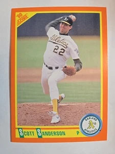 1990 Score Rookie & Traded  #61T   Scott Sanderson   P  Athletics - Picture 1 of 2