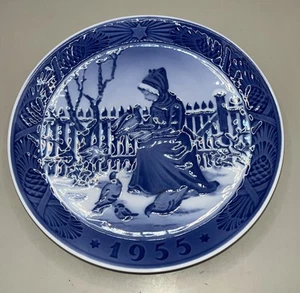 Royal Copenhagen 1955 Blue Christmas Plate Excellent Condition! - Picture 1 of 4