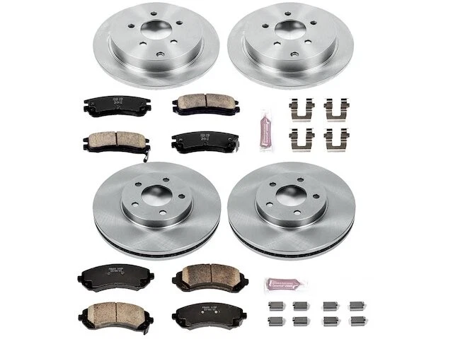 Kit de pastillas de freno y rotor delanteras y traseras para Pontiac Montana YJ253ZT 2002-2004 Foto 1 de 1