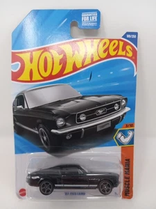 New Hot Wheels '67 Mustang Car 2024 #189 Black Muscle  - Picture 1 of 4