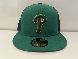 New Era Philadelphia Phillies 5950 59fifty Fifted Mütze Grün/Gold 7 Gr. 7 1/8 - Bild 1 von 5