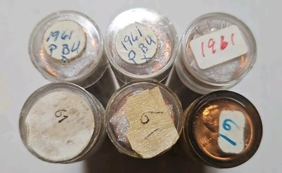 Centavos conmemorativos Lincoln 1961-P 50 monedas rojas sin circular tubos sin abrir Foto 1 de 4