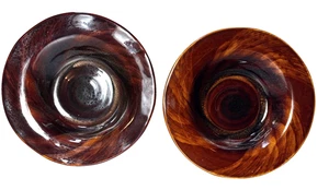 Set Of 2 Sakura Port of Call Tortoise Shell Stoneware Bowls 9 1/2" Beautiful - Picture 1 of 5