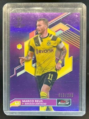 2022 Finest UEFA Marco Reus Purple Refractor #13/299 Dortmund - Image 1 of 2