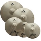 Zildjian A Rock Cymbals 14" Mastersound Hi Hats,  17" 19" Crash & 20" Ride Used