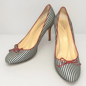 Kate Spade New York Heels Womens Size 10 B Kasey Pump Blue Slip on with Red Bow - Picture 1 of 10