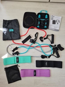 Großes Set Fitnessgeräte / Springseil mit Gewichte und Fitnessbänder !!! - Bild 1 von 4