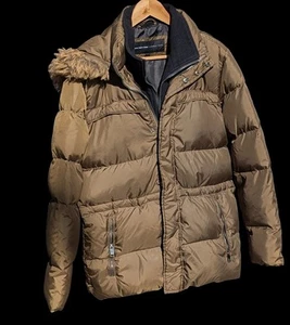 Andrew Marc New York Parka Duck Down Filled Coat Brown (Mens S) Removable Hood - Picture 1 of 10