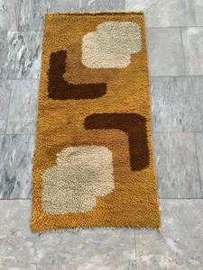2x4 Vintage Swedish Rya Scandinavian Soft Medieval Bedroom Floral Rug 110x54 cm - Picture 1 of 8