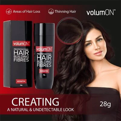 VOLUMON Professionelle Haarausfall Aufbau Fasern Keratin Verdickung Natürliche Glatzenabdeckung 28g