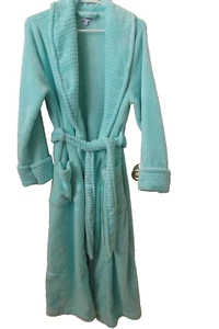 SONOMA SUPER SOFT ACCAPPATOIO DA NOTTE LUNGO verde menta salotto BAGNO-Taglia small-NUOVO CON ETICHETTE - Foto 1 di 9