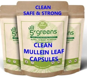 Mullein Leaf Extract 5000mg Capsules Natural Effective Mullein leaf Capsules - Picture 1 of 8