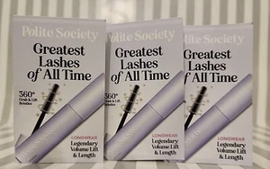 Polite Society Greatest Lashes of All Time Mascara MINI Sz 0.05 oz /1.5 ml Ea X3 - Picture 1 of 4
