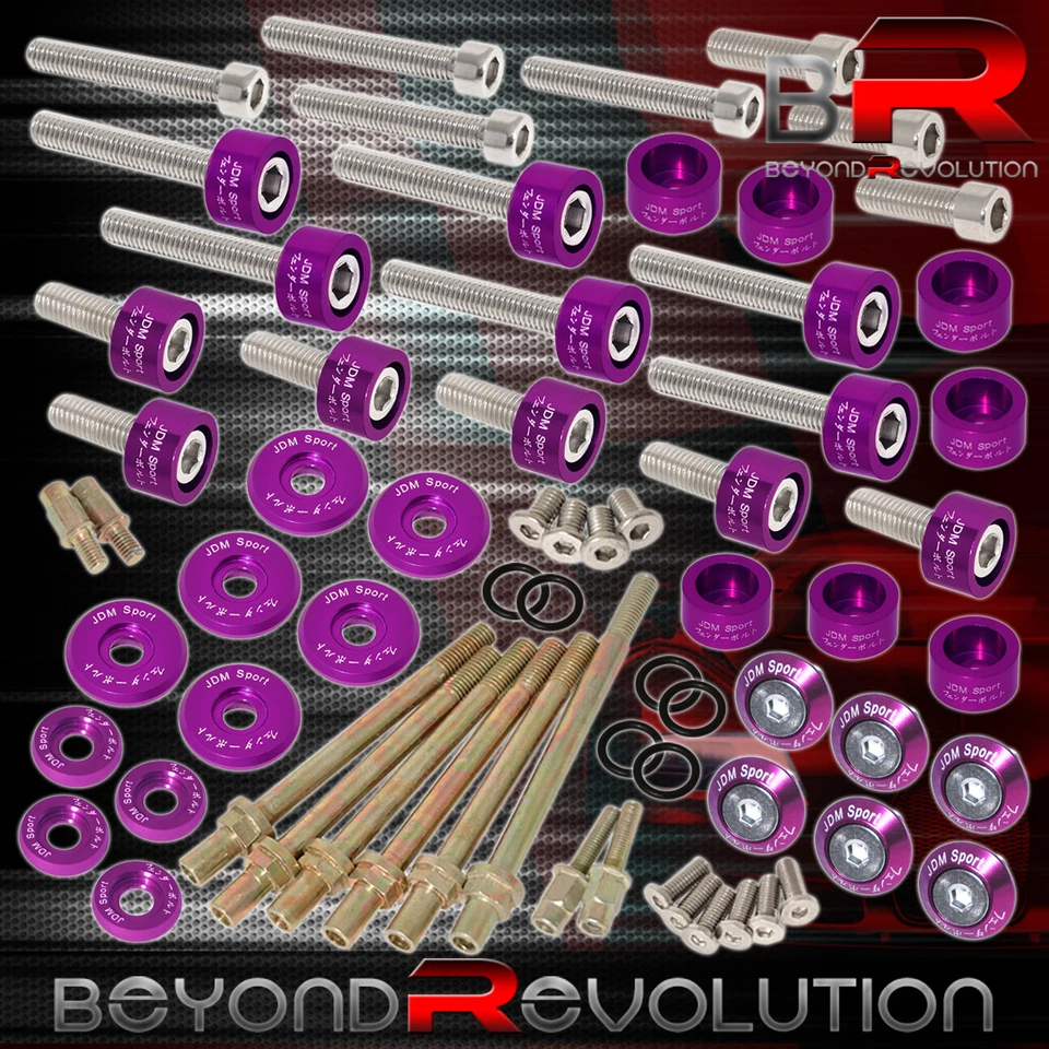 适用于本田 K 系列杯头凸轮帽 M6 挡泥板阀垫圈螺栓紫色 — 第 1/4 张图片