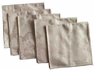 Vintage Cloth Napkins Pink Mauve Fruit Jacquard 17x17 Set Of 6 Made In USA NWT - Picture 1 of 5