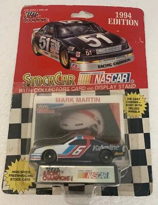 Mark Martin #6 Valvoline Stock Car 1994 W/Collectors Card & Display Stand 1:64 - Image 1 of 3