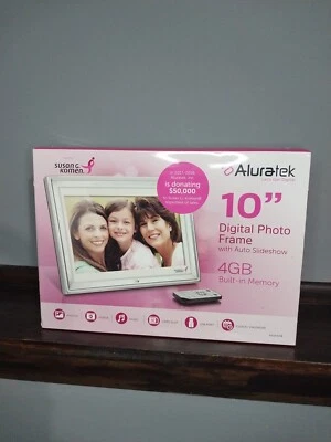 Aluratek 10" Digital Photo Frame With Auto Slideshow 4 GB Built In Memory Susan - Image 1 of 4