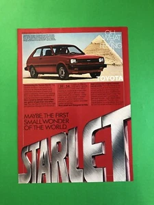 Toyota Starlet 1980 1981 vintage original impreso anuncio impreso impreso impreso - Imagen 1 de 1