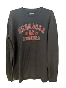 Sudadera Nebraska 18 N 69 Huskers De Colección Champion Gris Waffle Talla Extra Grande - Imagen 1 de 5