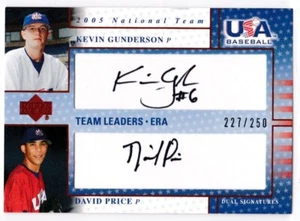 DAVID PRICE/K. Gunderson - 2005-06 UD Team USA Dual Autograph card #TL-10- /250! - Picture 1 of 2