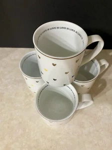 LOVE IS LOVE Coffee Mugs Cups Williams Sonoma Pottery Barn West Elm PRIDE LGBTQ - Picture 1 of 4