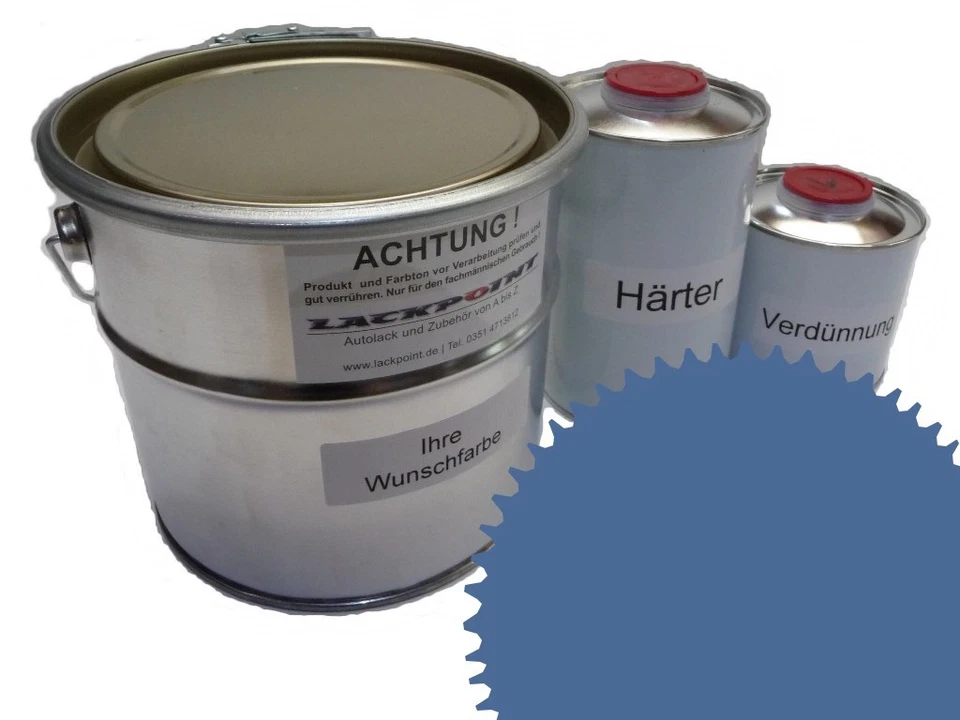 1,75 Liter Set 2K Autolack RAL 5014 Taubenblau Acryl Glänzend Lackpoint UNI ! - Bild 1 von 1