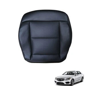Cubierta de asiento inferior del conductor de cuero negra para Mercedes Benz Clase E E350 E550 10-14 - Imagen 1 de 12