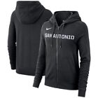 New San Antonio Spurs Nike Nba Women Black Essential Wordmark Zip Hoodie 2X