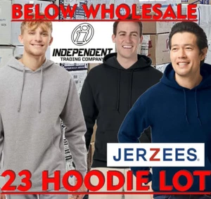 Below WHOLESALE Blank Jerzees 996 INDEPENDENT HOODIE Bulk Lot - Picture 1 of 6