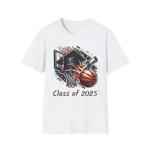 Class of 2025 Graduation TShirt Basketball Grad Unisex Softstyle Graduation Gift - Picture 1 of 45