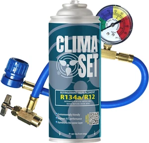 Kit Ricarica Clima Auto R134A 170 G per Climatizzatore Auto Con Tubo E Manometri - Foto 1 di 12