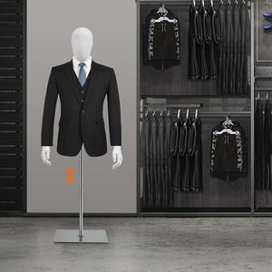 NEW Male Dress Form Display Metal Stand Adjustable Height 1.3-2m Clothing Form - Picture 1 of 14