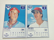 1987 Kraft Home Plate Heroes #25 Kent Hrbek #24 Von Hayes Hand Cut Panel