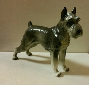 Lefton Grey Schnauzer Dog Figure #H80521 Near Mint 5" x 6" - Picture 1 of 3