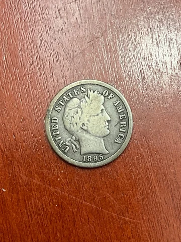 1895 S BARBER DIME VERY PLEASING SCARCE DATE VG+ Cover