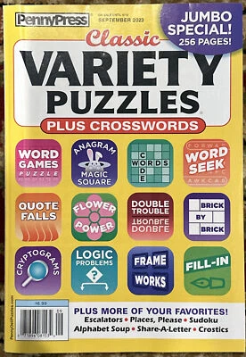 Penny Press Classic Variety Puzzles Plus Crosswords September 2023