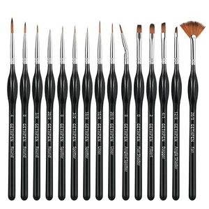 Detail Paint Brushes Set 15 Pcs Miniature Brushes for Fine Detailing Art Models. - Picture 1 of 7