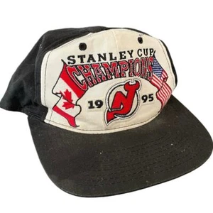 Vintage 90s Stanley Cup Champions New Jersey Devils 1995 Starter SnapBack Hat - Picture 1 of 3