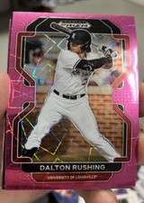 2022 Panini Prizm Draft Picks Neon Pink Velocity Dalton Rushing