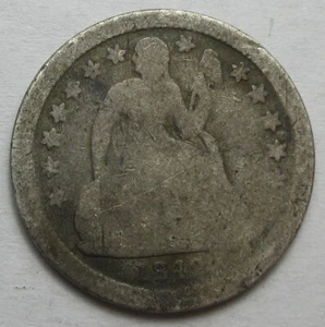 1842 sitzender Dime - gut - (#515d) - Bild 1 von 2
