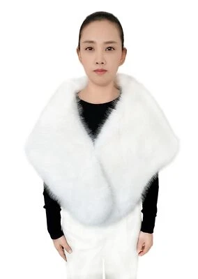 Para mujeres Invierno Boda Fiesta Noche Chal Boa Envolvente Estola Pila Larga Imitación Piel... Foto 1 de 4