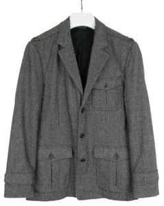 BANANA REPUBLIC Blazer Men's (UK) 40 Wool Blend Notch Lapel Herringbone - Picture 1 of 12