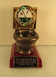 Trofeo Premio Golf Último Lugar Mr.Fluff Palo de Rosa Grabado GRATIS ¡Envío por correo de 2 días! - Imagen 1 de 5