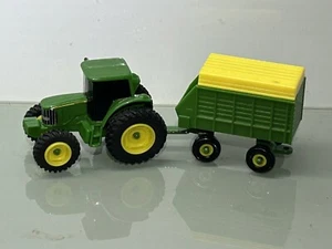 ERTL 2 Piece John Deere Diecast Farm Tractor+ Grain Trailer 1:64 Scale Green Toy - Picture 1 of 3