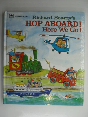 Richard Scarry's Hop Aboard Here We Go, Big Golden Book, 1973 Foto 1 de 4