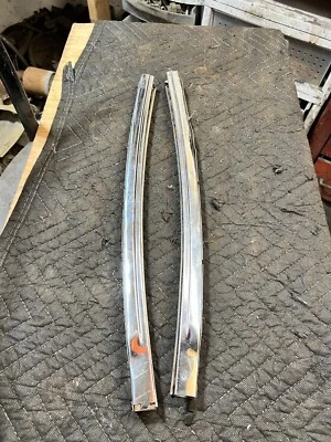 1958 CHEVROLET IMPALA HARDTOP PAIR UPPER QUARTER WINDOW CHANNELS TRIM CHEVY - Image 1 of 4