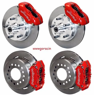 KIT DE FREIO A DISCO WILWOOD, 1970-1973 FORD, MERCÚRIO, ROTORES 11", PINÇAS VERMELHAS, Cometa - Imagem 1 de 4