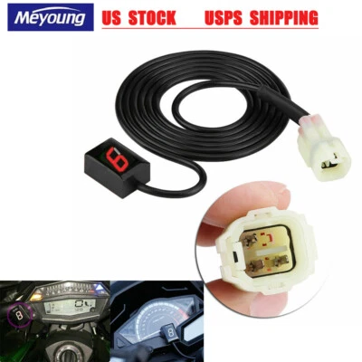 Indicador LED de cambio de marchas del motor para Kawasaki Ninja 250R 400R 650 1000 300 2011-18 Foto 1 de 4